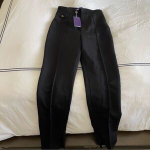Ralph Lauren Purple Label Black Straight Leg Pants